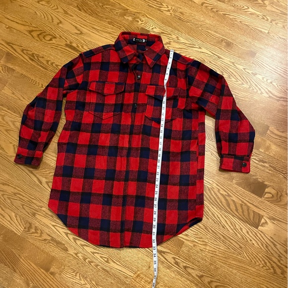 Ces’t Moi Soft Red and Blue Plaid Shacket - Picture 2 of 8